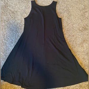Simple Black Cotton Dress
